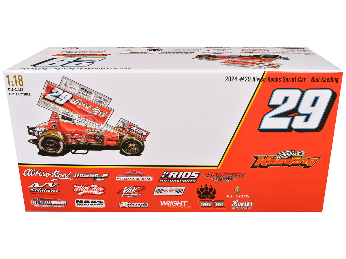 Winged Sprint Car #29 Bud Kaeding "Missile Motorsports" BK Motorsports (2024) 1/18 Diecast Model Car by ACME free shipping USA