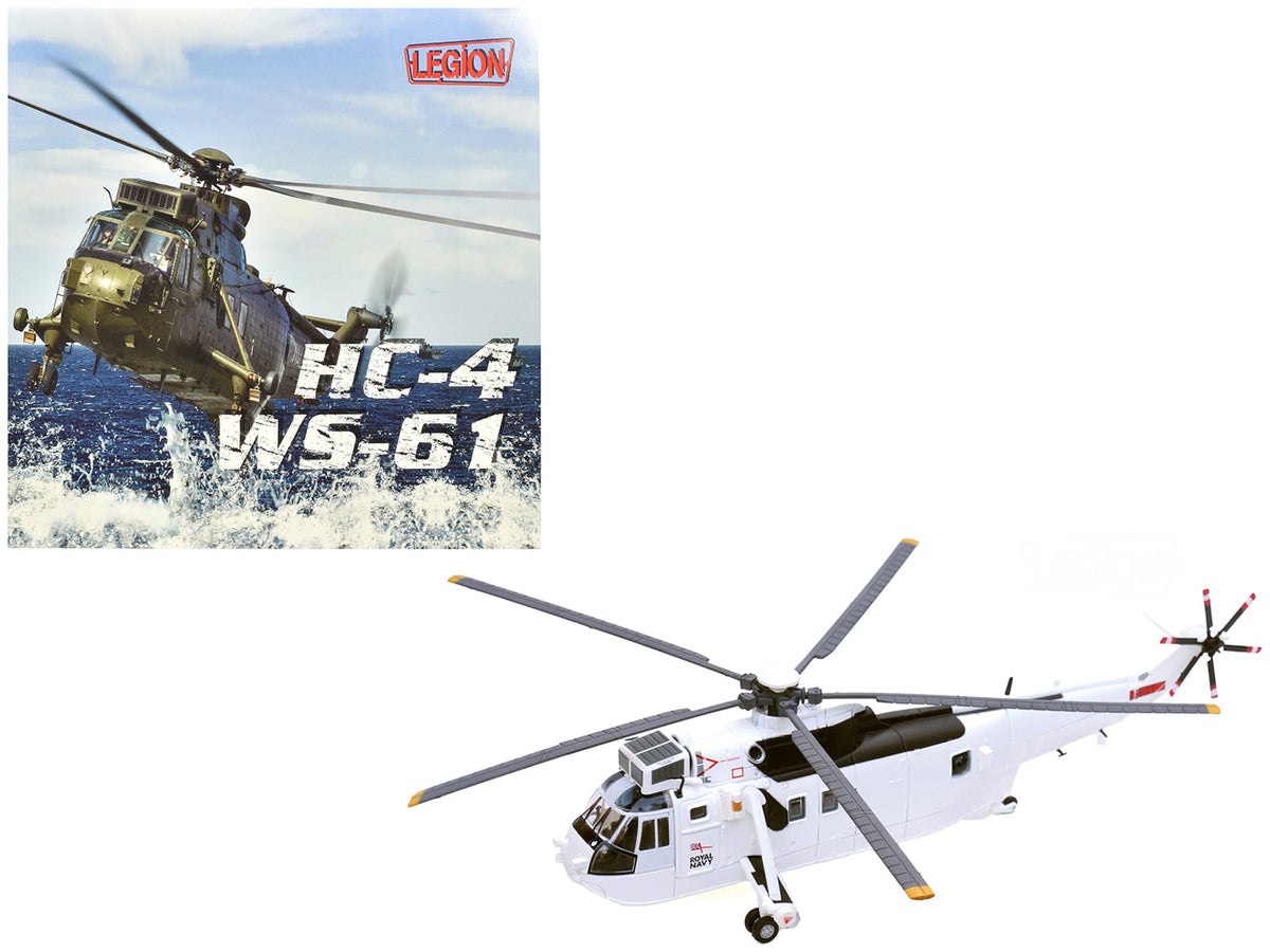Westland Sea King HC.4 Helicopter "White Livery 845 Naval Air Squadron United Nations Protection Force Bosnia/Croatia" (1995) British Royal Navy 1/72 Diecast Model by Legion free shipping USA