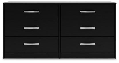 Finch - Six Drawer Dresser - Black