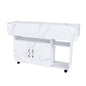 Multi Functional Folding Table With Storage Shelves And Wheels