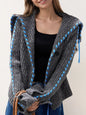 Ribbed Knit Open Front Cardigan