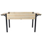 Raised Garden Bed With Metal Legs And Folding Storage Shelf