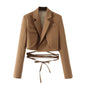 Autumn Lace Blazer Work Short Long Sleeve Small