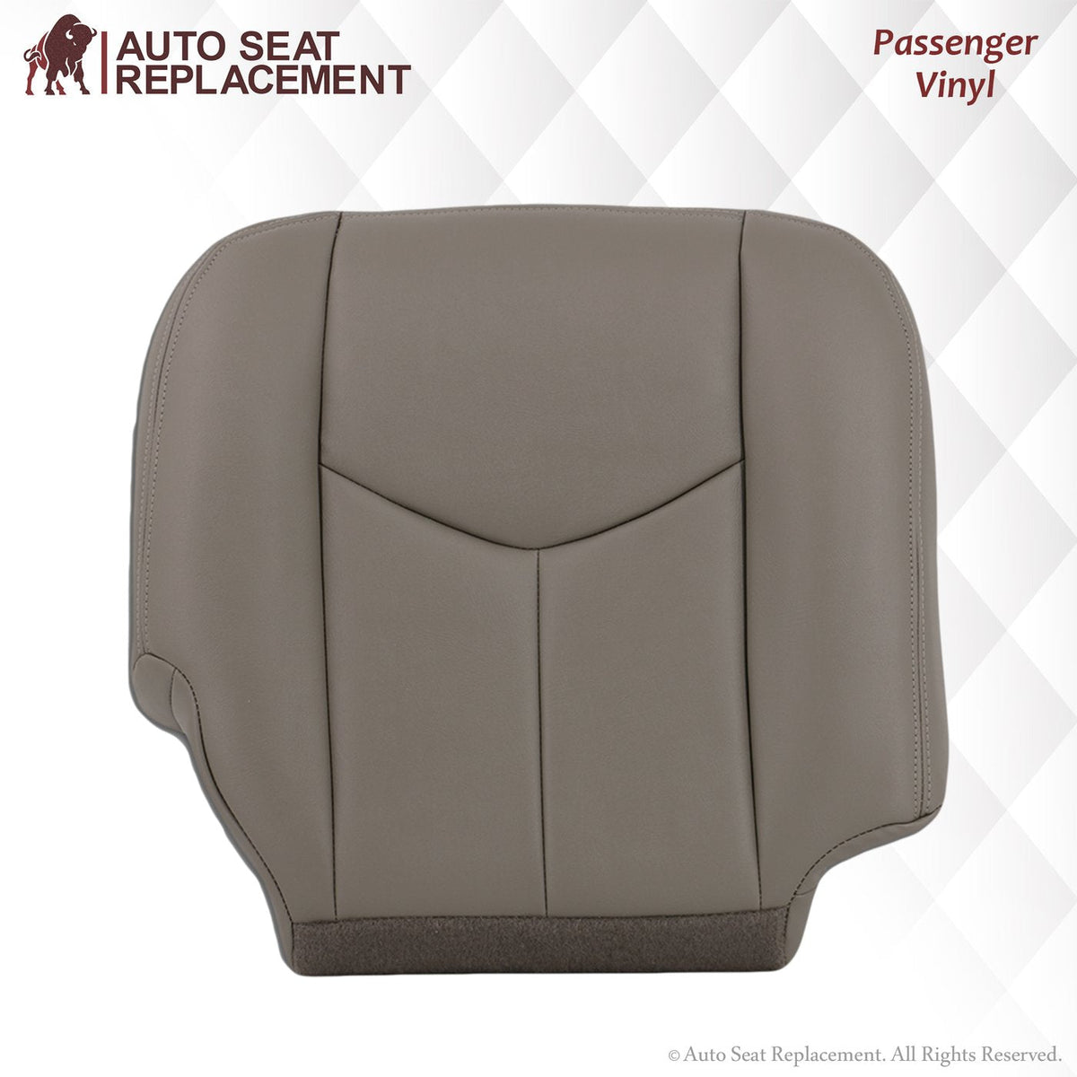 2003-2007 Chevy Silverado/Avalanche & GMC Sierra Work Truck Seat Cover in Gray 40/20/40 (Leanback Without Armrest): Choose Leather or Vinyl