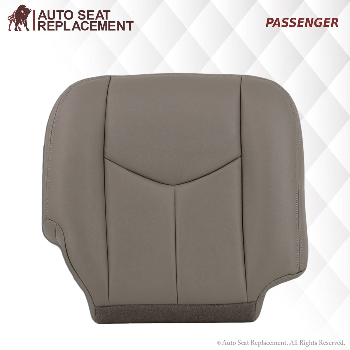 2003-2007 Chevy Silverado/Avalanche & GMC Sierra Work Truck Seat Cover in Gray 40/20/40 (Leanback Without Armrest): Choose Leather or Vinyl