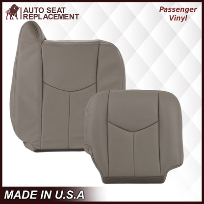 2003-2007 Chevy Silverado/Avalanche & GMC Sierra Work Truck Seat Cover in Gray 40/20/40 (Leanback Without Armrest): Choose Leather or Vinyl