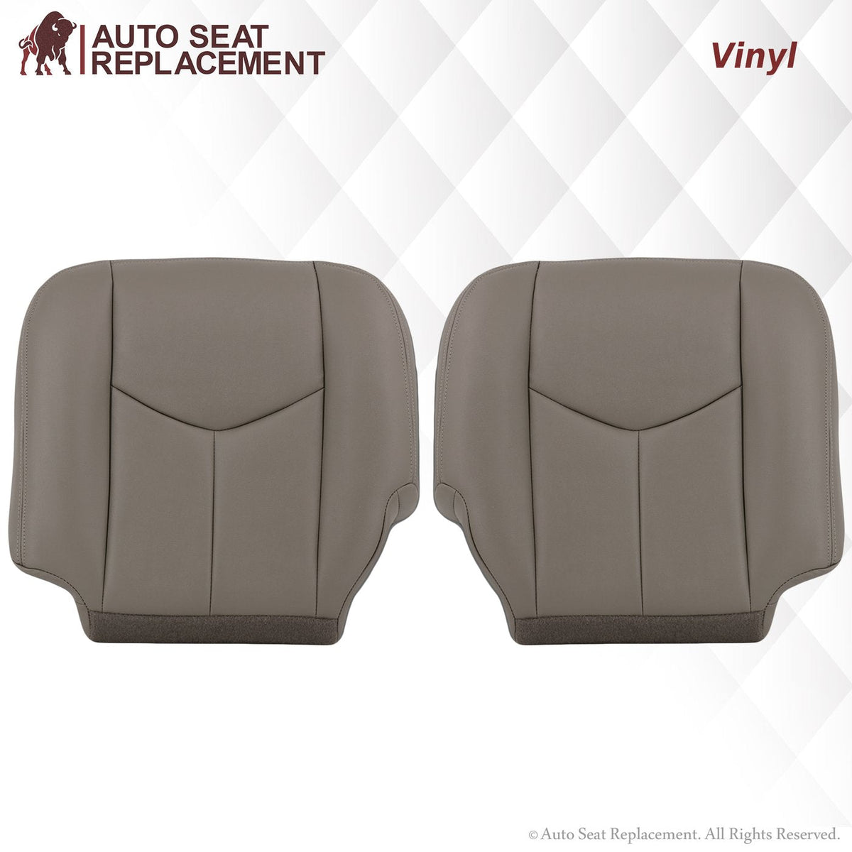 2003-2007 Chevy Silverado/Avalanche & GMC Sierra Work Truck Seat Cover in Gray 40/20/40 (Leanback Without Armrest): Choose Leather or Vinyl