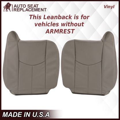 2003-2007 Chevy Silverado/Avalanche & GMC Sierra Work Truck Seat Cover in Gray 40/20/40 (Leanback Without Armrest): Choose Leather or Vinyl