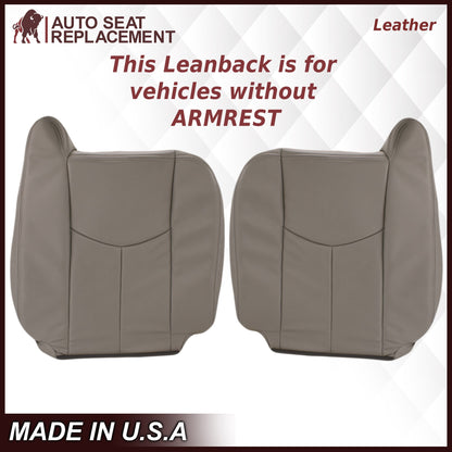 2003-2007 Chevy Silverado/Avalanche & GMC Sierra Work Truck Seat Cover in Gray 40/20/40 (Leanback Without Armrest): Choose Leather or Vinyl