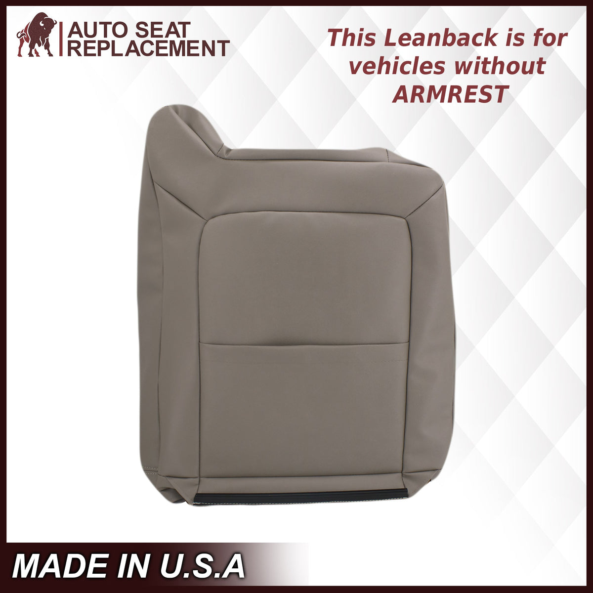 2003-2007 Chevy Silverado/Avalanche & GMC Sierra Work Truck Seat Cover in Gray 40/20/40 (Leanback Without Armrest): Choose Leather or Vinyl