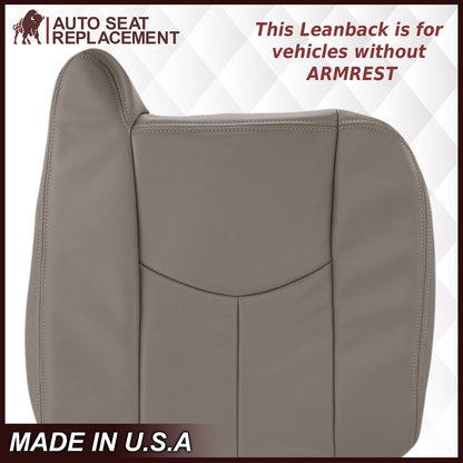 2003-2007 Chevy Silverado/Avalanche & GMC Sierra Work Truck Seat Cover in Gray 40/20/40 (Leanback Without Armrest): Choose Leather or Vinyl