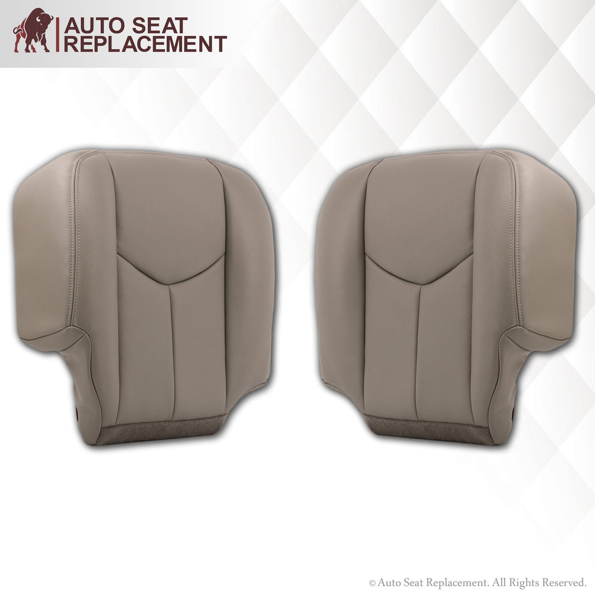 2003-2007 Chevy Silverado/Avalanche & GMC Sierra Work Truck Seat Cover in Gray 40/20/40 (Leanback Without Armrest): Choose Leather or Vinyl