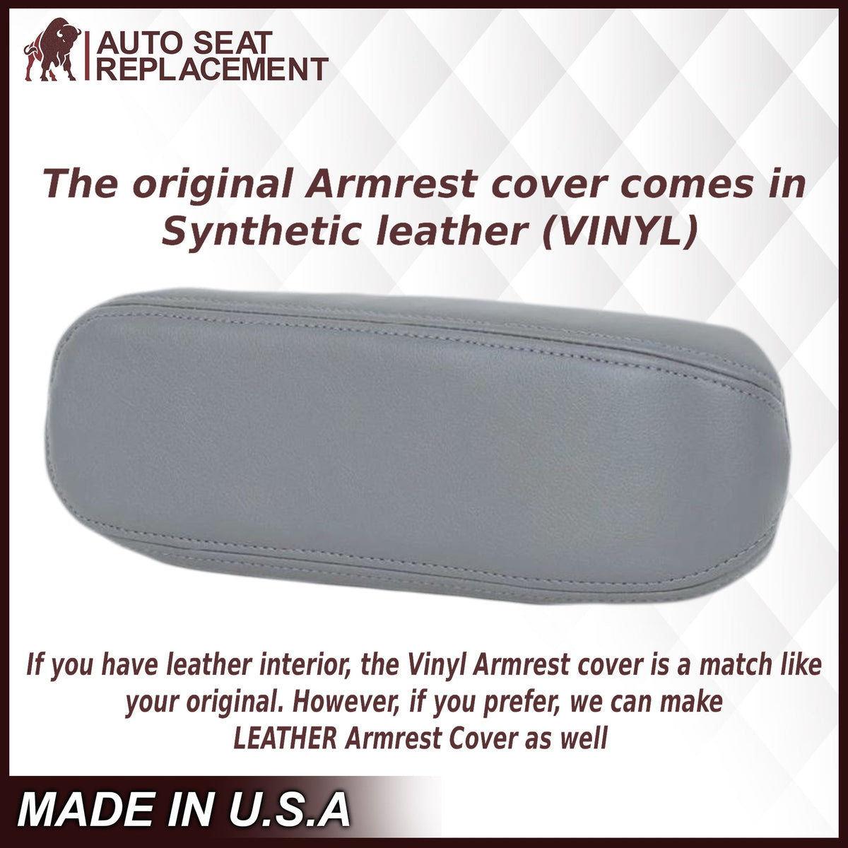 2003-2007 Ford F250/F350/F450/F550 Lariat Seat Cover in Flint Gray: Choose Leather or Vinyl