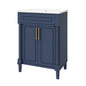 Bathroom Vanity With Integrated Sink, 2 Door Cabinet, Single Sink For Small To Medium Bathrooms