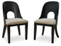 Rowanbeck - Dining Upholstered Side Chair (Set of 2) - Gray / Black