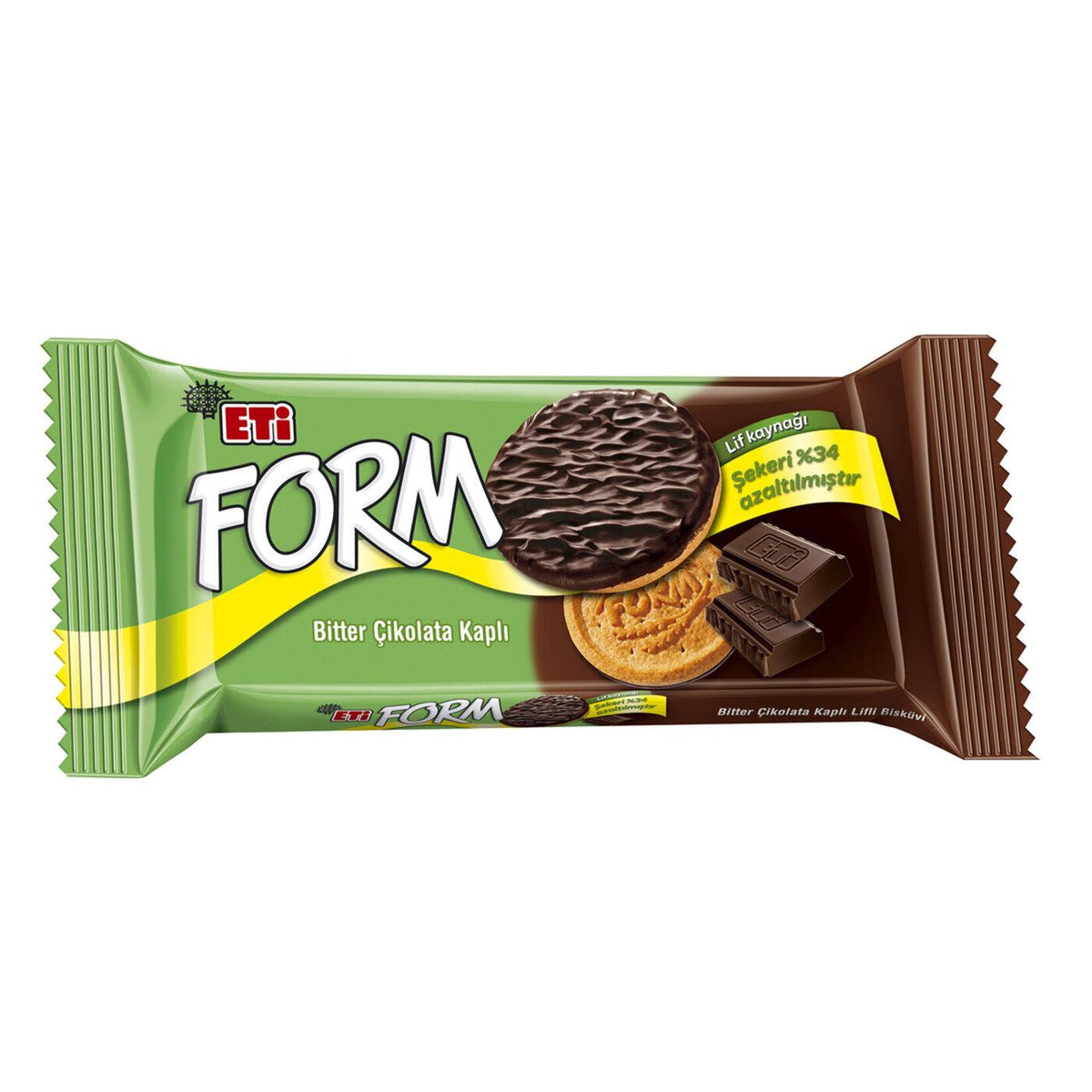 Eti Form Chocolate Coated Biscuit Snack, 50g Single Pack Ready to Eat