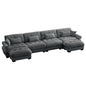 Super Comfort Oversized Modular Sectional Sofa With Movable Ottoman