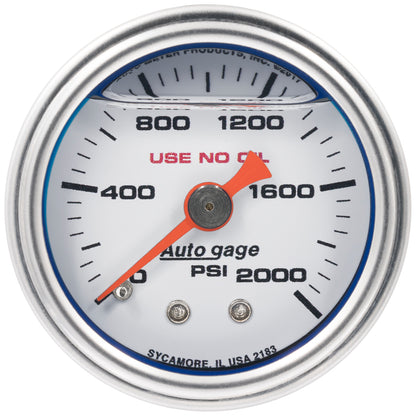 1-1/2 In. PRESSURE 0-2000 PSI WHITE