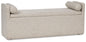 Galliden - Large Upholstered Dining Room Bench - Beige