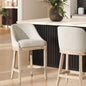 Newport - Coastal Curved Back Upholstered Counter Stool - Gray