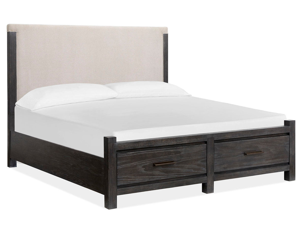 Plum Creek - Upholstered Panel Storage Bed