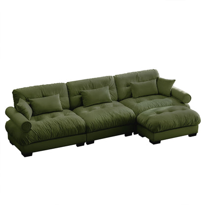 Super Comfort Oversized Modular Sectional Sofa With Movable Ottoman