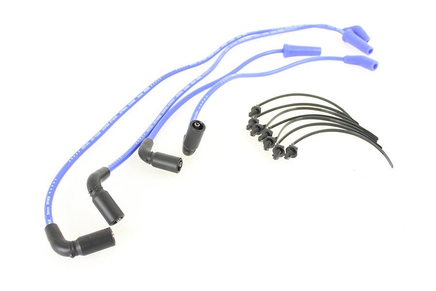 Accel 8mm S/S Spiral Core Ignition Wire Set Blue - 171116B