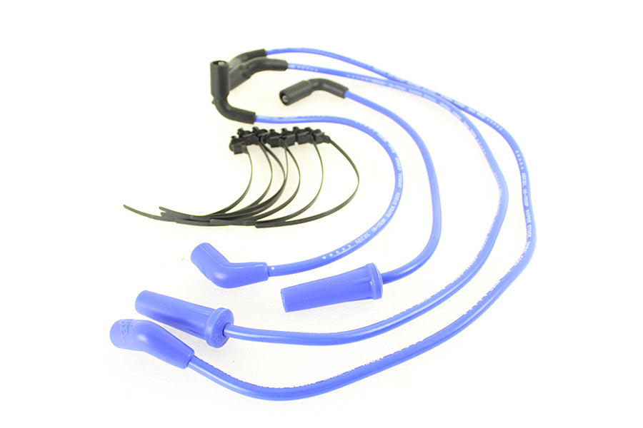 Accel 8mm S/S Spiral Core Ignition Wire Set Blue - 171116B