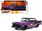 1955 Chevrolet Bel Air #24 Purple Metallic and Matt Black "Bigtime Muscle" Series 1/24 Diecast Model Car by Jada  free shipping USA