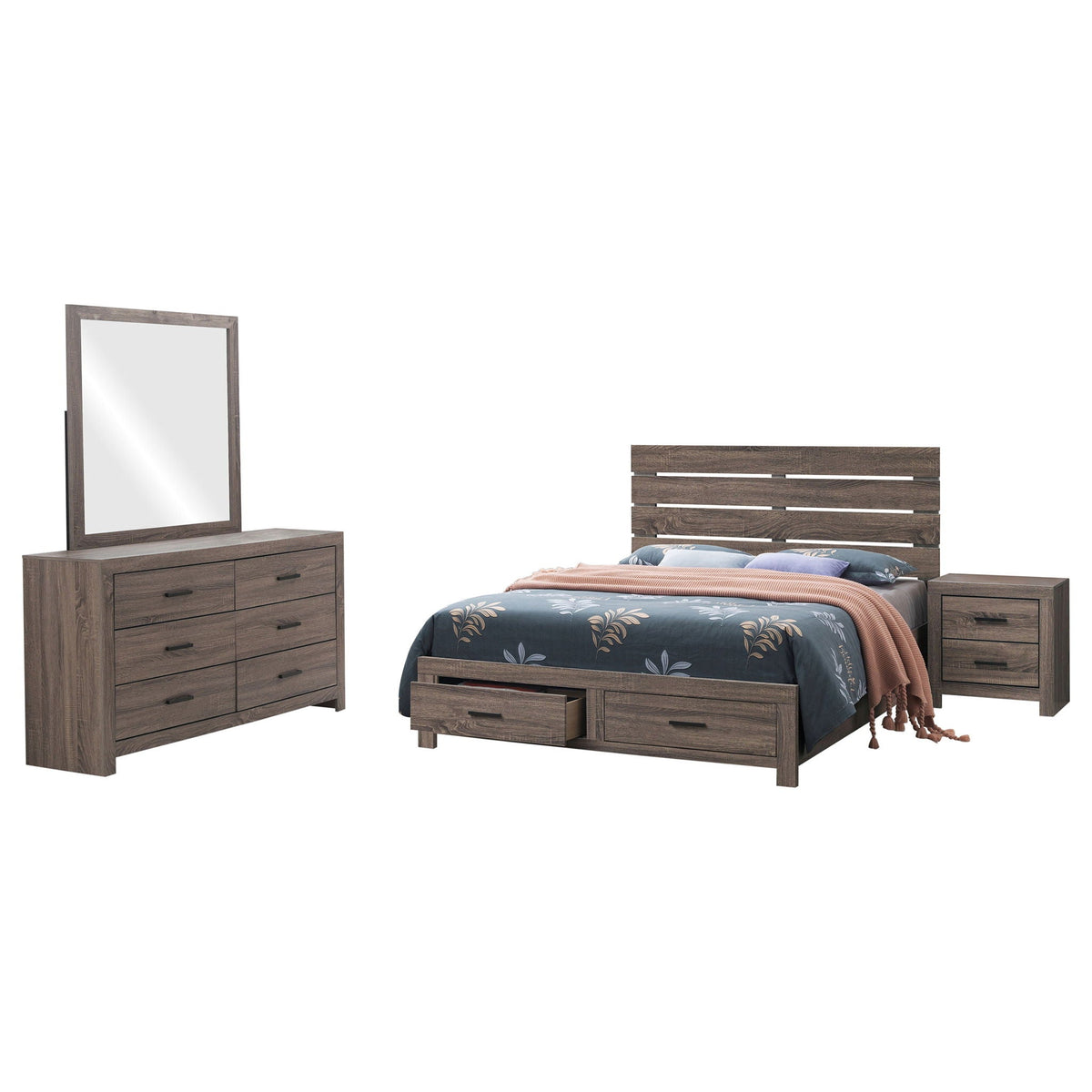 Brantford 4-piece Queen Bedroom Set Barrel Oak