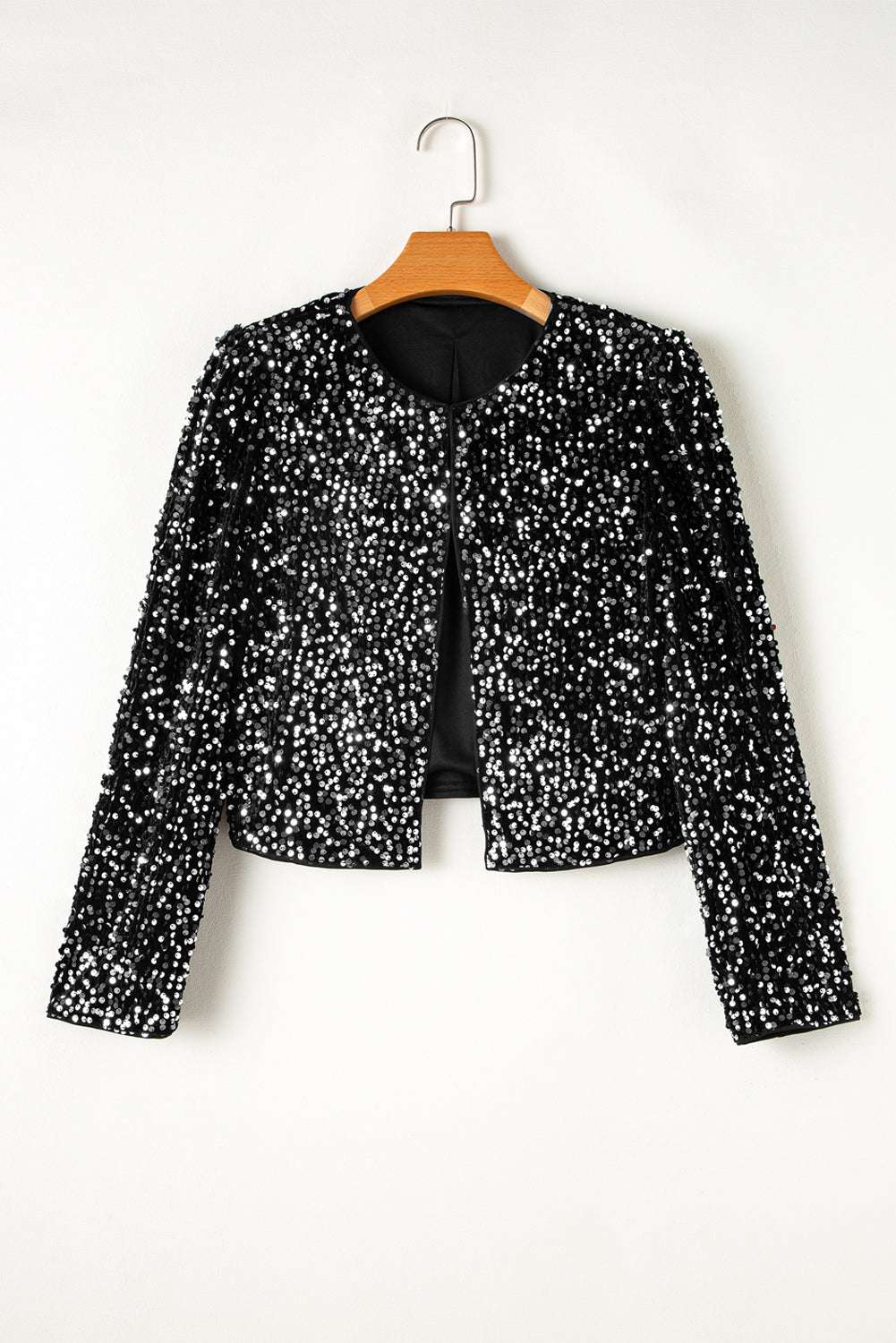 Sequin Open Front Blazer