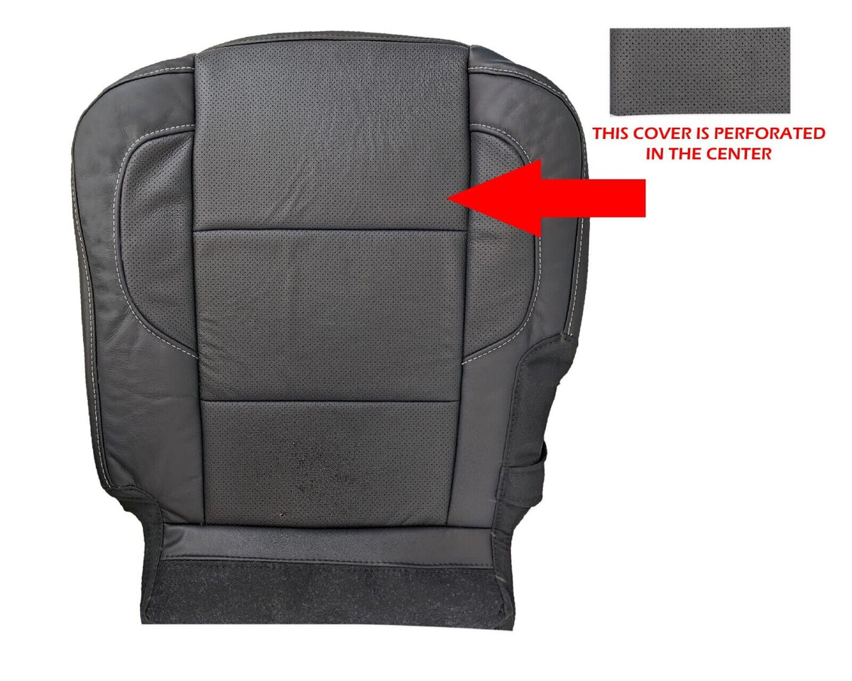 2014 - 2018 GMC Sierra Denali SECOND ROW PERFROATED Bottom in Jet Black Genuine Leather