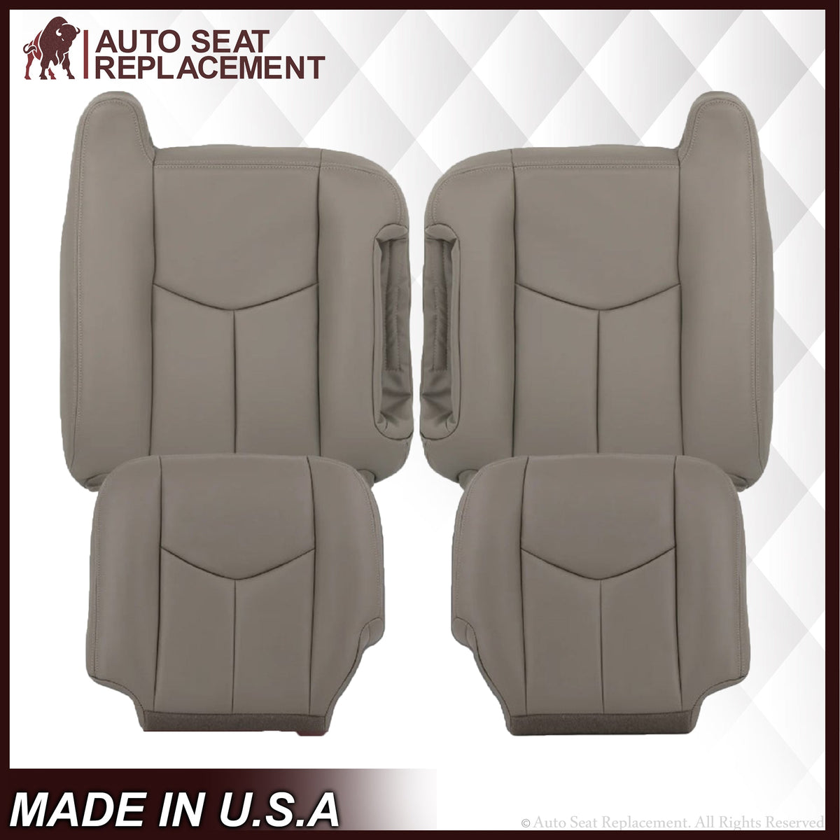 2003-2007 GMC Yukon Seat Cover In Light Gray: (pewter) Choose From Variation