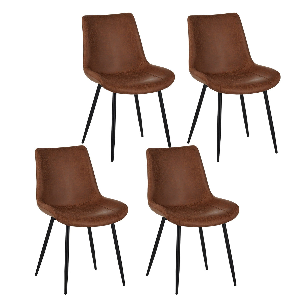 Dining Chairs (Set of 4) - Brown