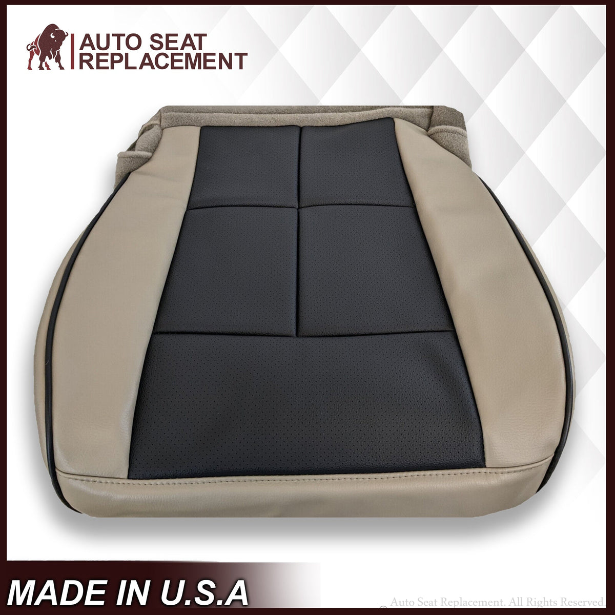 2010 2011 2012 2013 Lincoln Navigator Seat Cover Black-Tan Choose Leather or Vinyl