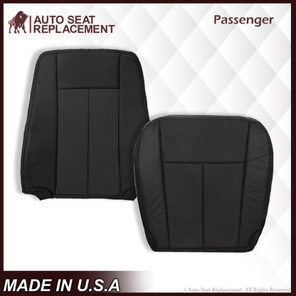 2007-2014 Ford Expedition Driver and Passenger SOLID Replacement Seat Cover in BLACK Leather or Vinyl