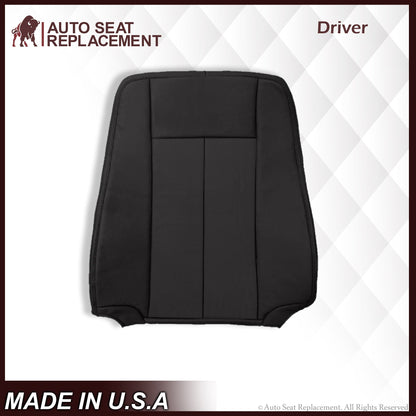 2007-2014 Ford Expedition Driver and Passenger SOLID Replacement Seat Cover in BLACK Leather or Vinyl