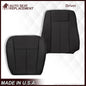 2007-2014 Ford Expedition Driver and Passenger SOLID Replacement Seat Cover in BLACK Leather or Vinyl