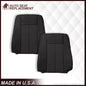 2007-2014 Ford Expedition Driver and Passenger SOLID Replacement Seat Cover in BLACK Leather or Vinyl