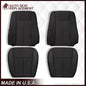 2007-2014 Ford Expedition Driver and Passenger SOLID Replacement Seat Cover in BLACK Leather or Vinyl