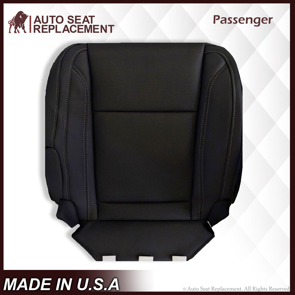 2015 - 2018 Dodge Charger SE Driver Or Passenger Leather Seat Covers Black