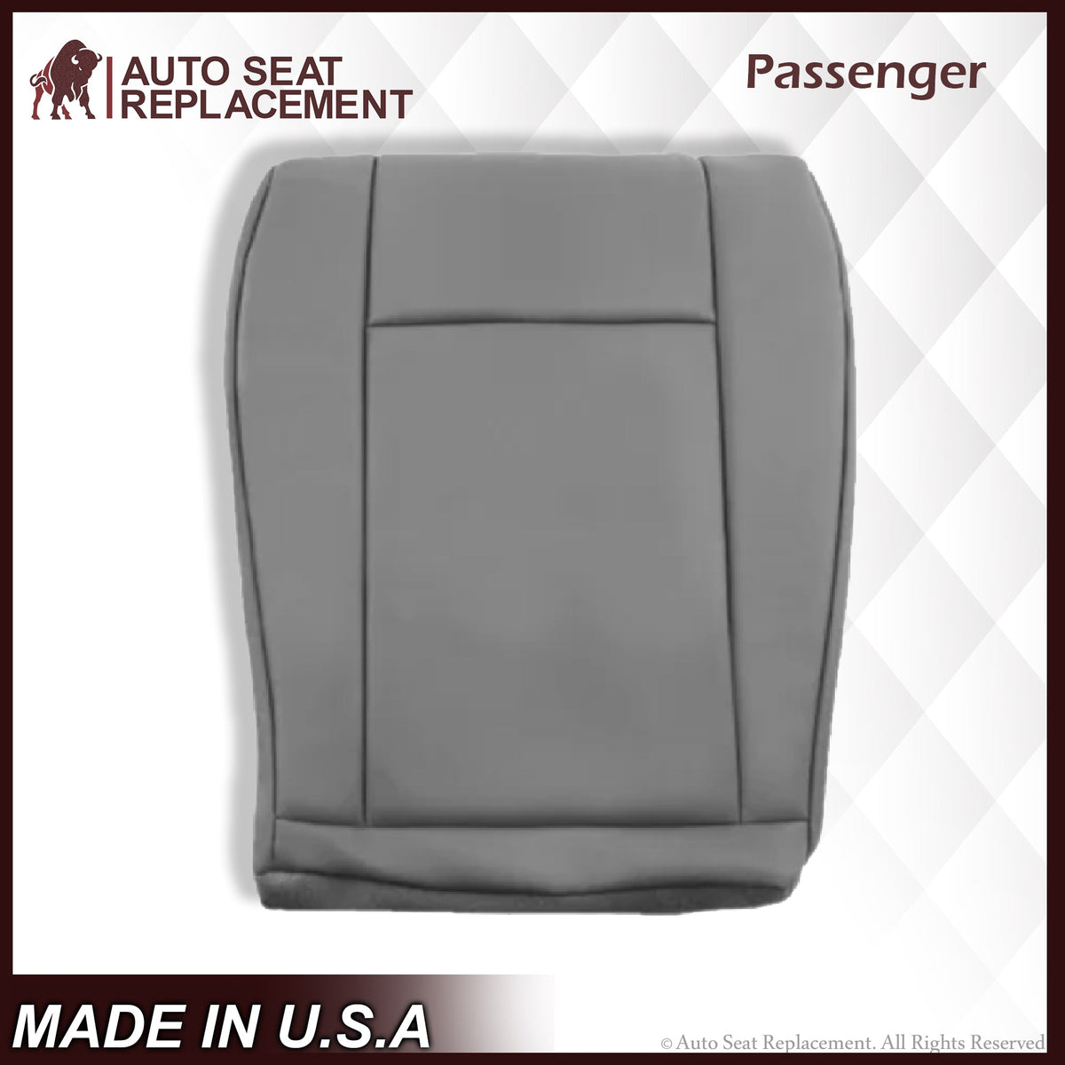 2009-2014 Ford E350 E450 E550 Econoline Van PERFORATED Bottom Seat Cover In Gray
