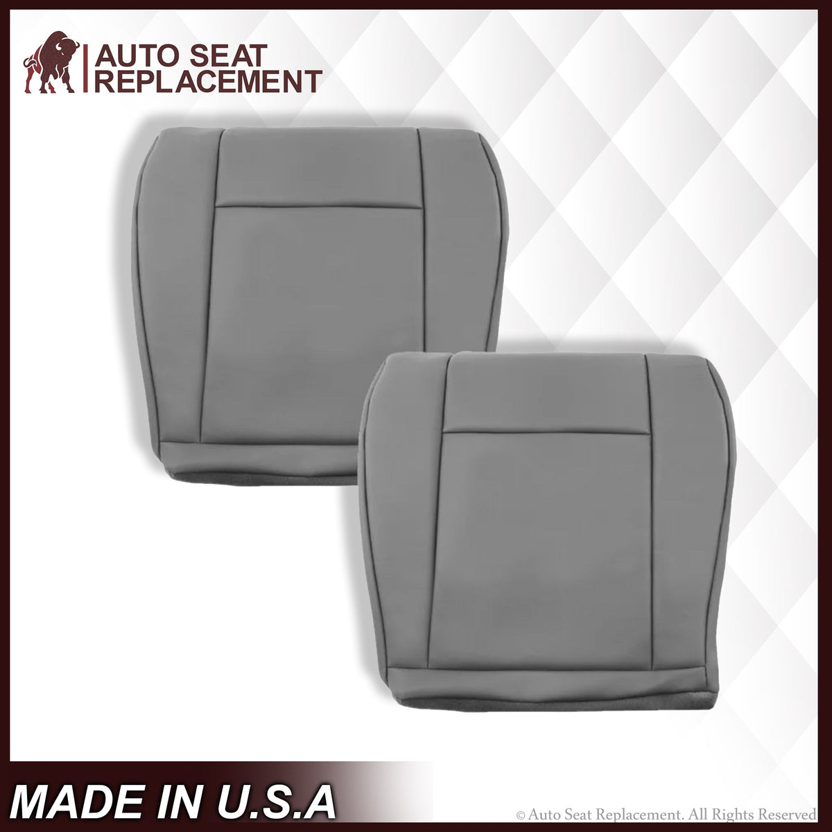 2009-2014 Ford E350 E450 E550 Econoline Van PERFORATED Bottom Seat Cover In Gray