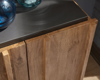 Quintavious - Accent Cabinet - Brown / Charcoal
