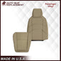 2009-2019 Ford E350 E450 E550 Econoline Van Synthetic Leather Replacement Seat Covers In Tan & Cushion Foam