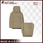 2009-2019 Ford E350 E450 E550 Econoline Van Synthetic Leather Replacement Seat Covers In Tan & Cushion Foam