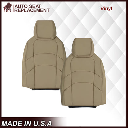 2009-2019 Ford E350 E450 E550 Econoline Van Synthetic Leather Replacement Seat Covers In Tan & Cushion Foam