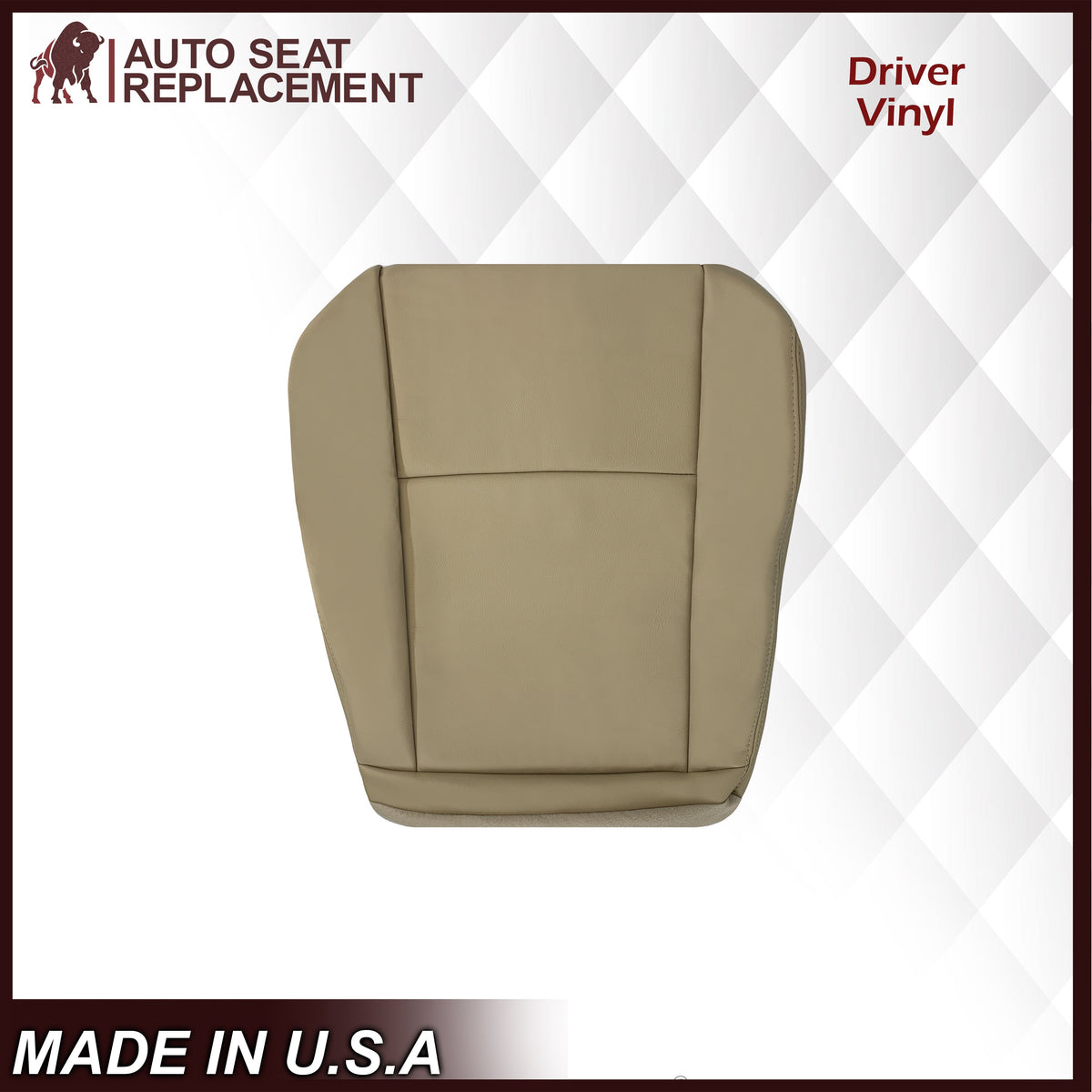 2009-2019 Ford E350 E450 E550 Econoline Van Synthetic Leather Replacement Seat Covers In Tan & Cushion Foam
