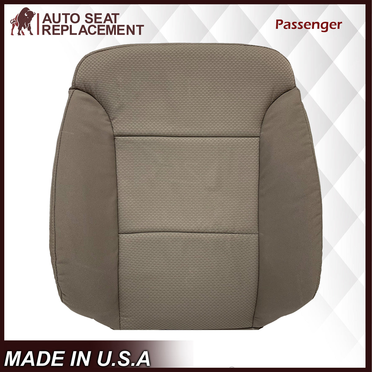 2014-2019 Chevy Silverado & GMC Sierra Cloth Fabric Seat Cover Replacement in Dune Tan OR Dark Ash Gray