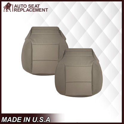 2014-2019 Chevy Silverado & GMC Sierra Cloth Fabric Seat Cover Replacement in Dune Tan OR Dark Ash Gray